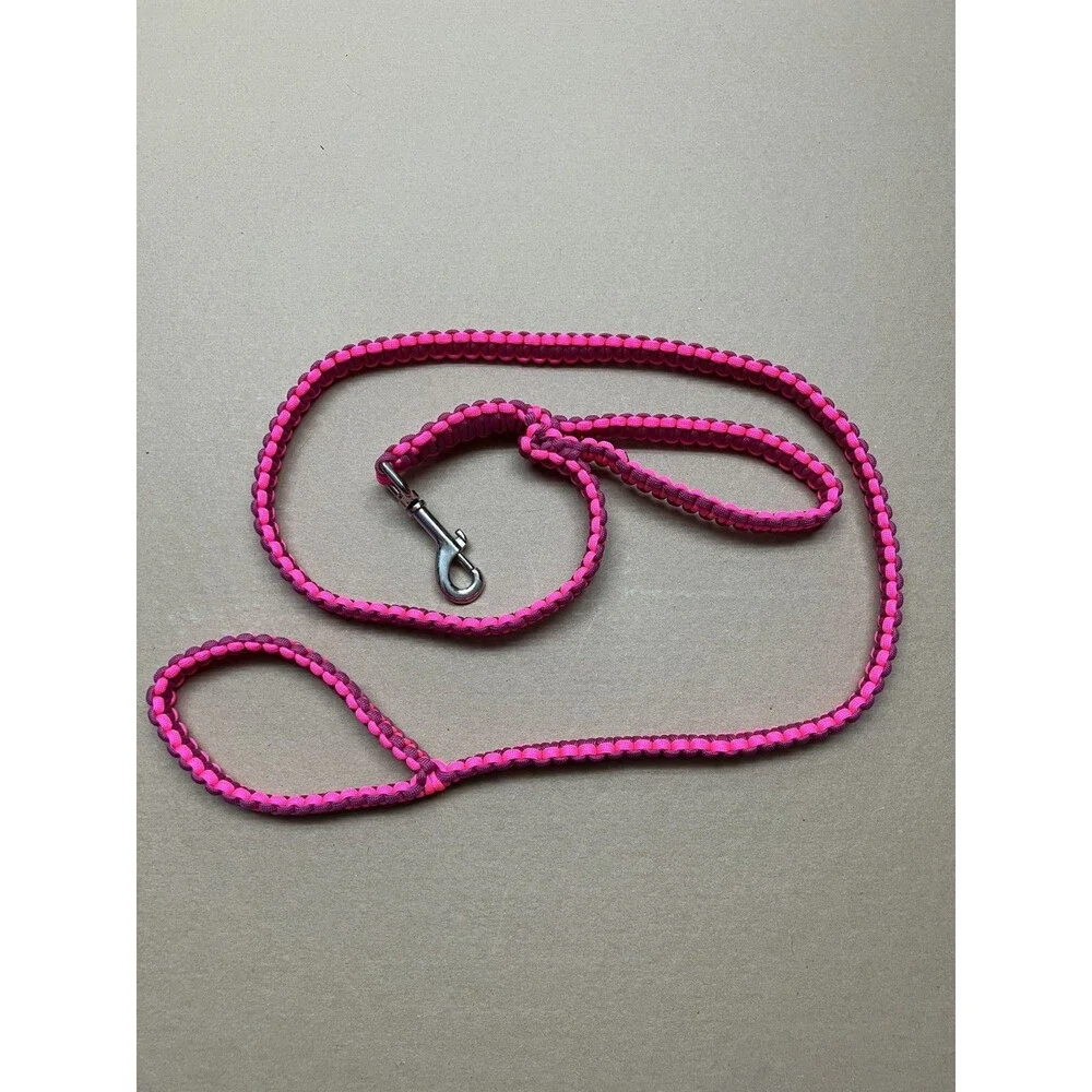 4' Paracord Dog Leash 2-Handle - Standard Leash with Traffic Hold
